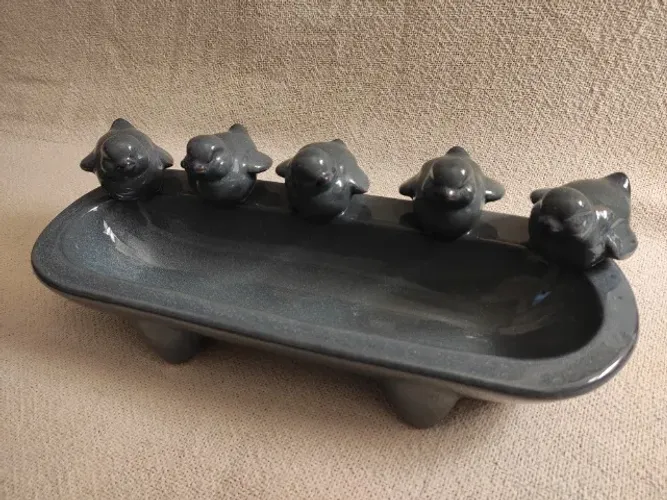 Comedouro Bebedouro com Pássaros Decorativo