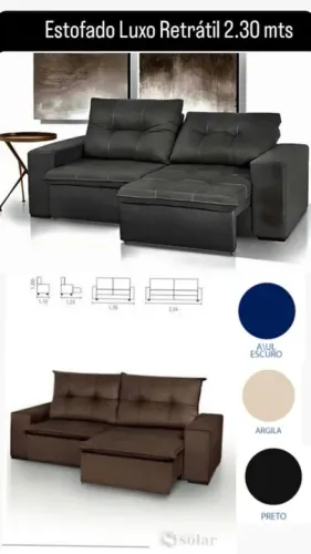Sofá retrátil e reclinável