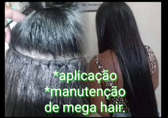 Aplicação e manutenção de mega hair 