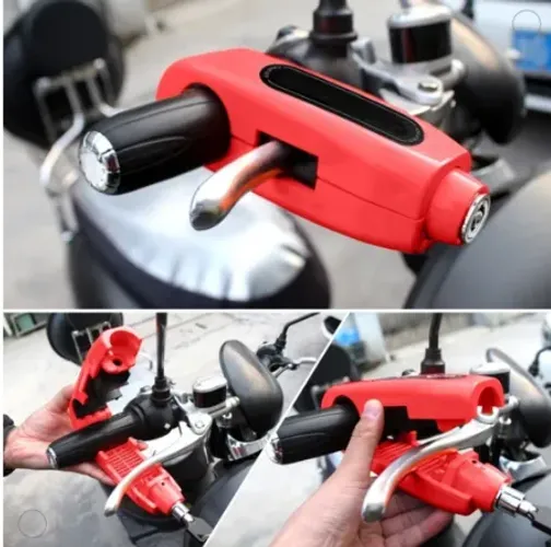 * Trava Manete Anti-furto Universal Para Guidão De Moto Freio e Acelerador Bicicleta z705