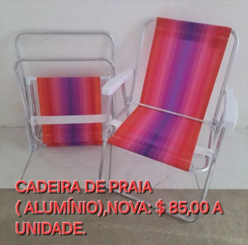 Cadeira de Praia em Alumínio - Nova