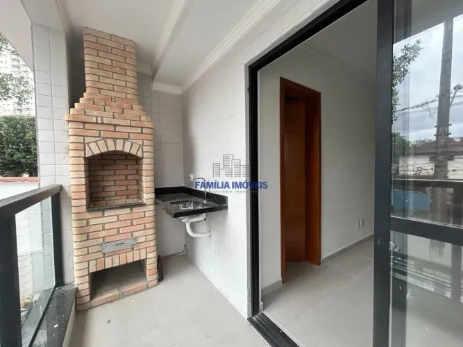 Casa à venda em Santos/SP Marapé 2 quartos 1 vaga sacada churrasqueira