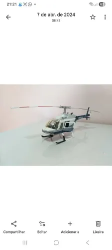 Miniatura HELICÓPTERO metal escala 1/72