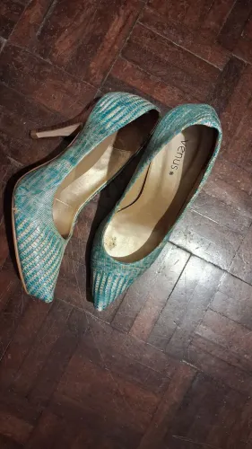 Sapatos de Salto Venus - Azul Turquesa tam 35