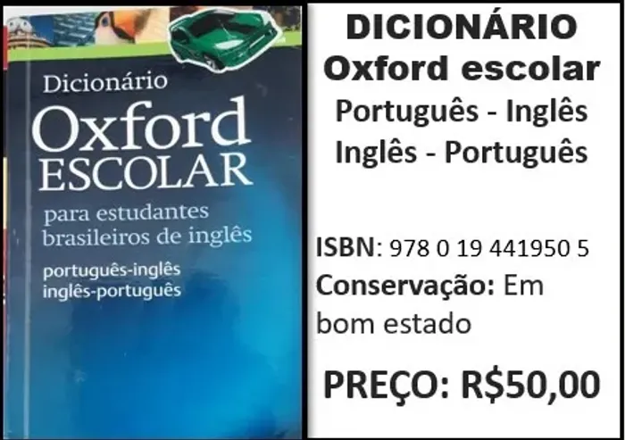 Dicionário de Inglês Oxford escolar