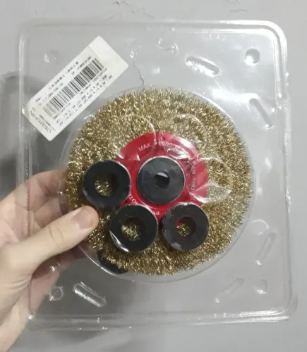 Disco escova de aço para esmeril, esmerilhadeira (NOVO)