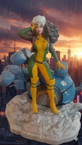 Figure 3d em resina Vampira/Rogue( x-men)
