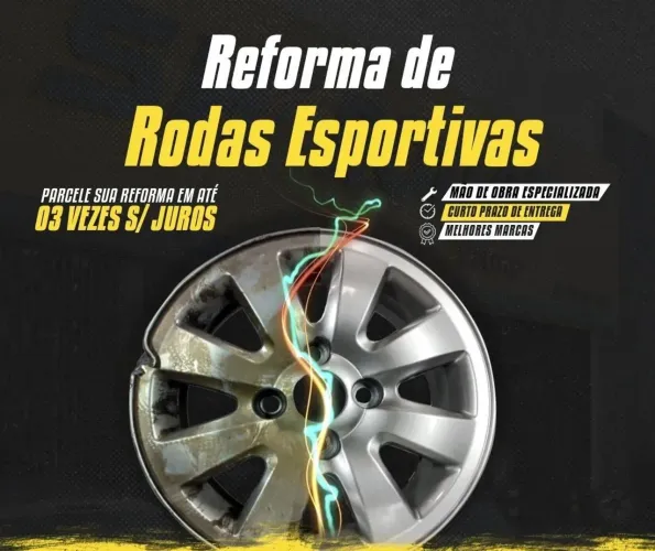 Recuperação de rodas esportivas Nacionais e Importadas Black Piano Prata Grafite 
