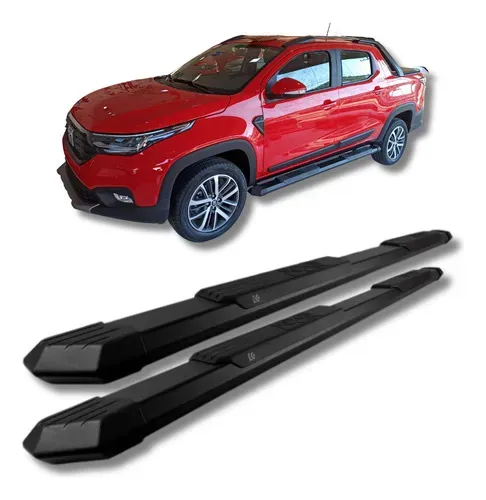 Estribo Lateral Extreme Para Fiat Strada 2020 A 2024 Preto