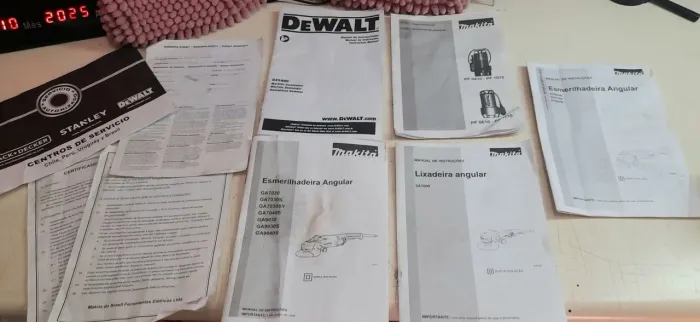 Lote de manuais originais de ferramentas eletricas