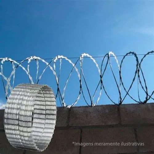 CONCERTINA CLIPADA DUPLA GALVANIZADA 45CM DE DIÂMETRO 