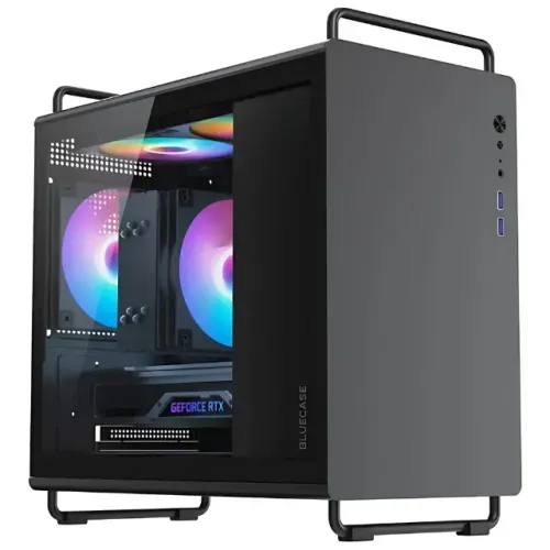 Gabinete Gamer Bluecase Tiny Pro Black BG-056B *Com 5 Fans Led Argb* - Micro-ATX - WZetta