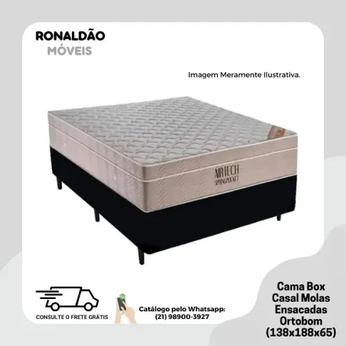 Cama Box Casal Molas Ensacadas Ortobom - Entrega Rápida!