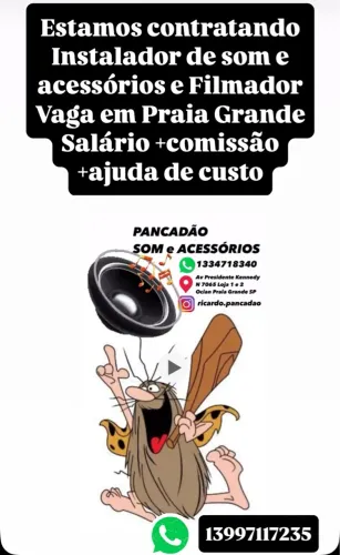 Vaga instalador de som 
