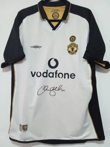Camisa Manchester United Centenário #7 Beckham Autografada Certificada