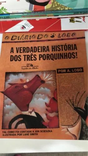 Livro O Diário do Lobo - A Verdadeira História dos Três Porquinhos