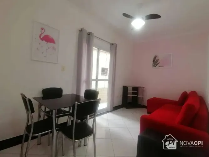 Apartamento para venda mobiliado na Praia Grande com 1 quarto