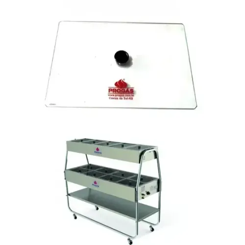 Tampa de Vidro Para Buffet  PROGAS