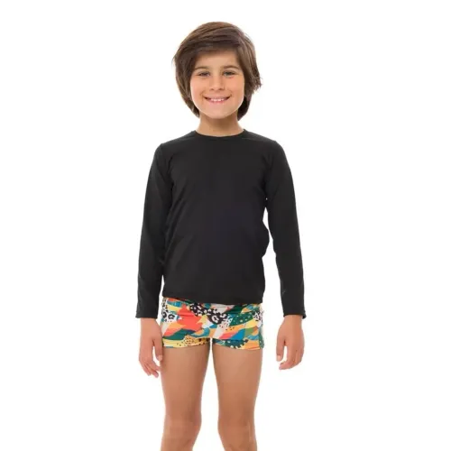 Camisa Térmica Infantil Com Proteção Solar UV50 Unissex2- 4-6-8-10-12-14