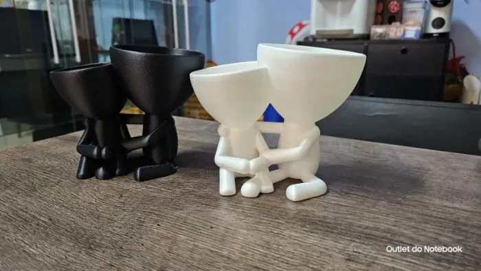 Vaso Cachepô Duplo para suculentas, cactos, e mini plantas  Decoração Criativa e Romântica