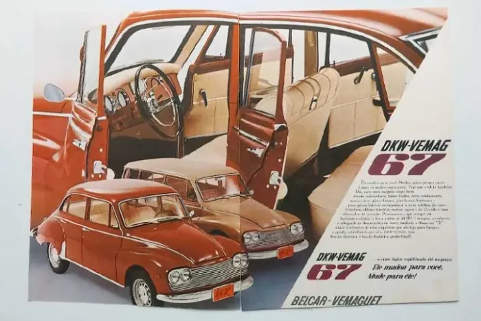 DKW-Vemag - catálogo / encarte / folder de 1967 - Belcar e Vemaguet