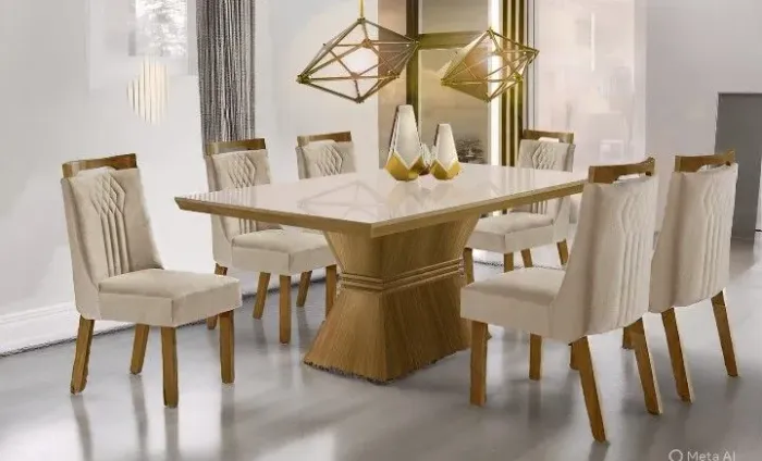 Mesa de jantar de luxo 