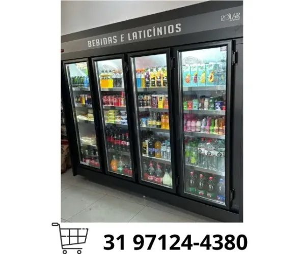 Geladeira Expositora 4 Portas 220v Nova Polar