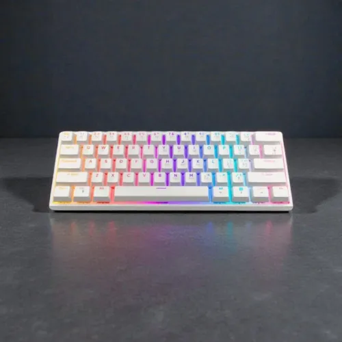 Teclado Gamer Mecânico Goldentec GT Moon TKL 60% USB Anti Ghosting Branco