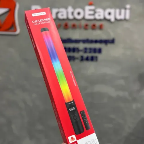 Bastão de Luz RGB LED Recarregável com Tripé e Controle - Iluminação Profissional Portátil