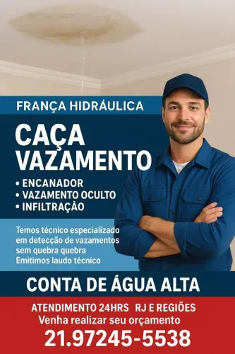CAÇA VAZAMENTO ENCANADOR 24HRS 