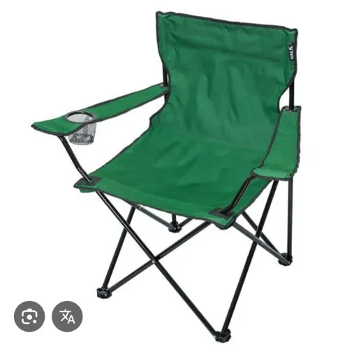 Cadeira de Acampamento Verde com Porta Copos