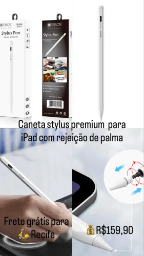 Caneta stylus para iPad c rejeição de palma