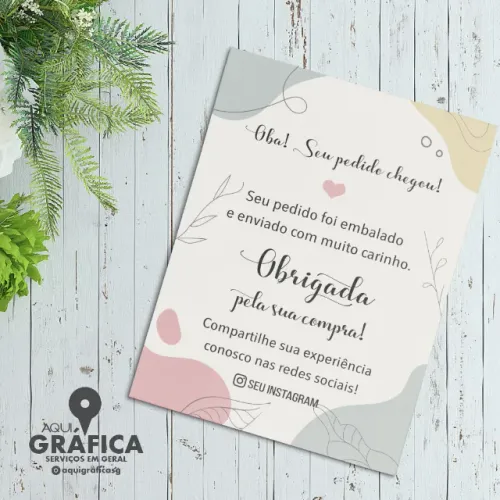 Panfletos de Agradecimento