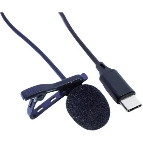 Microfone de Lapela com Conexão USB-C