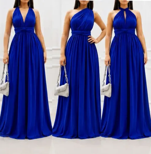 Vestido azul para formaturas, casamentos, aniversário, eventos de gala