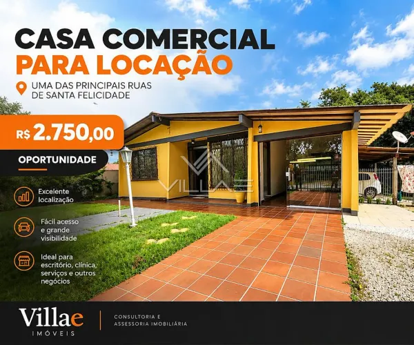 Casa Comercial no Bairro Santa Felicidade
