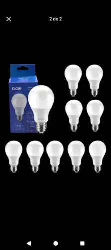 Kit 10 lâmpada bulbo de 15w
