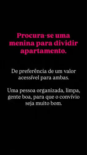 Procura-se uma menina para dividir apartamento que seja próximo a Uninassau, FACAPE, UPE.