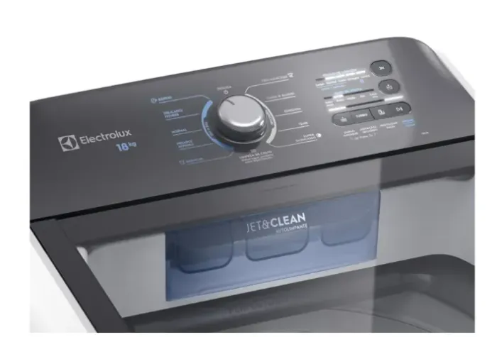 Máquina de Lavar Electrolux 18kg Branca Efficient Cesto inox e Jet&Clean (LEE18)