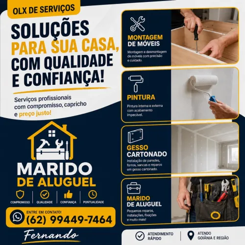 Montagem de Móveis, Pintor, Gesso Acartonado e Marido de Aluguel