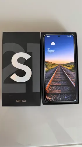 Vendo Samsung S21 plus, sem detalhes, sem reparos, tela original, único dono, na caixa!