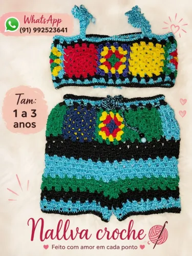 Conjunto infantil de croche