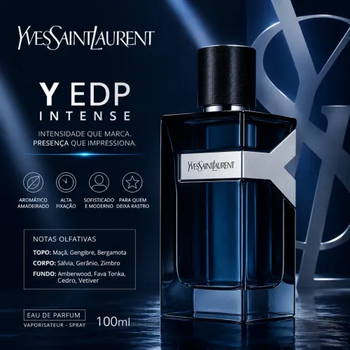 Perfume Yves Saint Laurent Y Eau de Parfum Intense EDP 100ml Masculino Original Importado