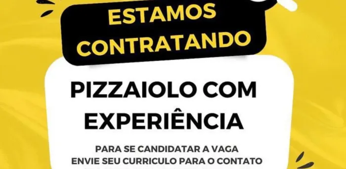 Vaga para pizzaiolo com experiência 