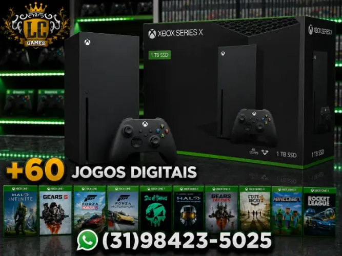 XBOX SERIES X 1TB COM LEITOR + 7O JOGOS + GARANTIA O3 MES I LOJA FISICA