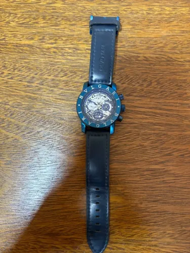 Relógio Bvlgari Cronógrafo Skeleton Azul