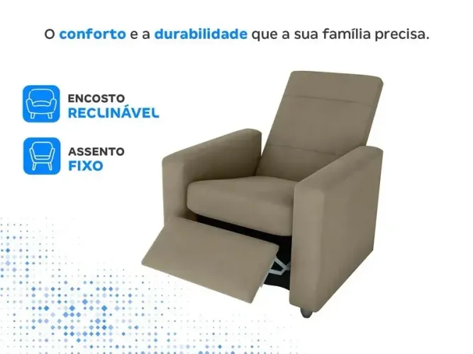 Poltrona Reclinável Moderna 2 Posições Matrix Ranger