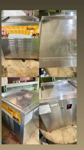 Máquina de sorvete na chapa 