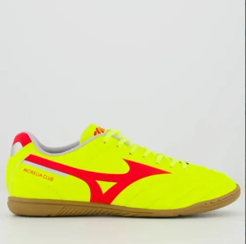 Chuteira Futsal Mizuno 38-42 Morelia Club Amarelo+Laranja 38 (pouca usada por goleiro)