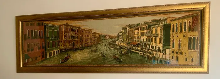 Tapeçaria Veneziana Importada de Veneza c/ Moldura Grande